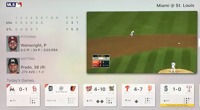 MLB TV for Apple TV 