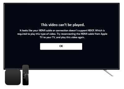 Apple TV 4K HDMI signal loss