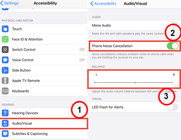 Enable the noise cancellation option