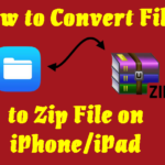 convert files to zip files on iPhone/iPad