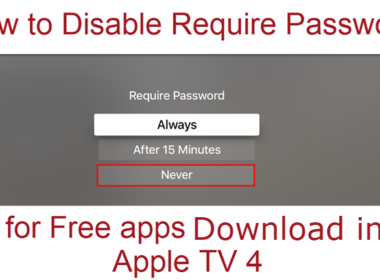 Fix Disable Require Password for Free apps Purchases on Apple TV 4