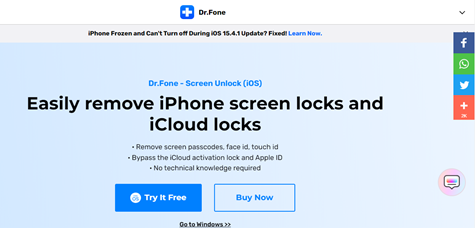 Dr.Fone iCloud Unlock software 
