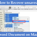 How to recover Unsaved word document on mac